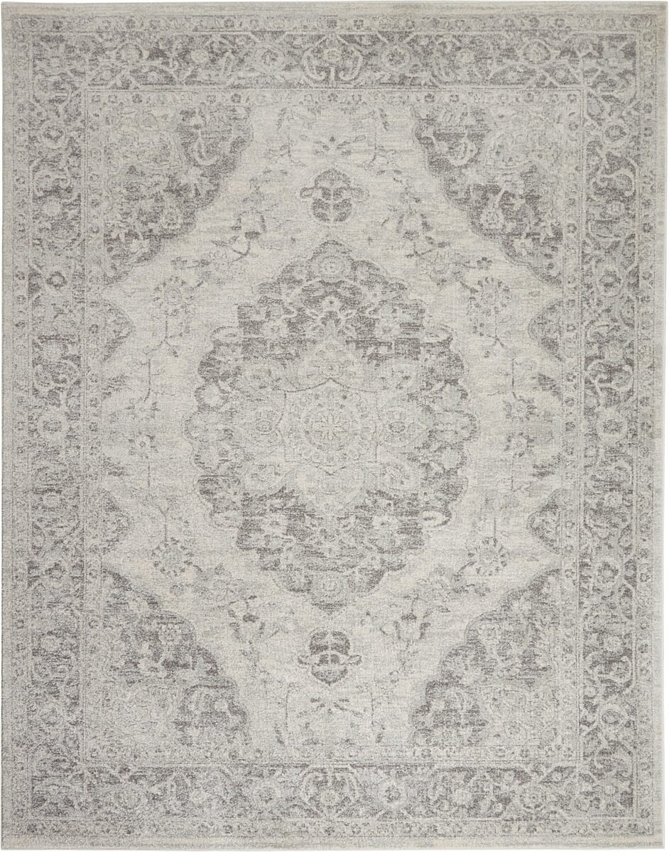 Nourison Tranquil Tra05 Ivory/Grey Rug - Nourison - 99446485014