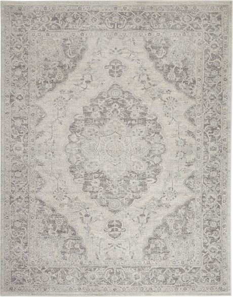 Nourison Tranquil Tra05 Ivory/Grey Rug - Nourison - 99446485014