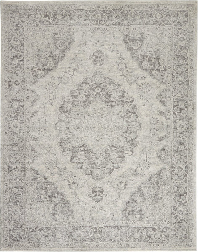 Nourison Tranquil Tra05 Ivory/Grey Rug - Nourison - 99446485014