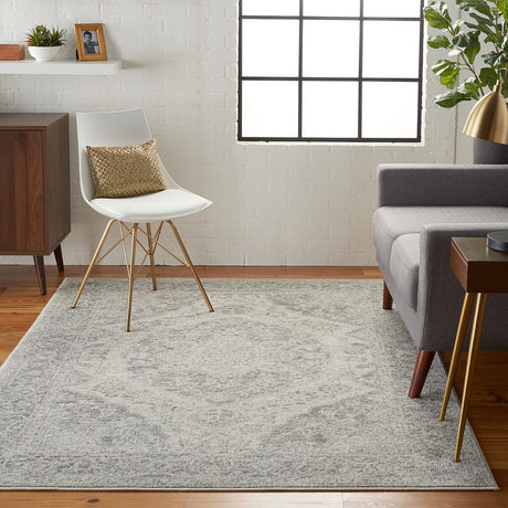 Nourison Tranquil Tra05 Ivory/Grey Rug - Nourison - 99446485014