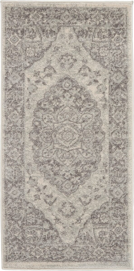 Nourison Tranquil Tra05 Ivory/Grey Rug - Nourison - 99446485113