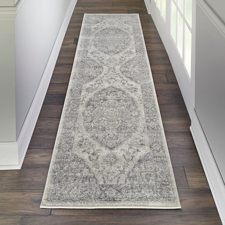 Nourison Tranquil Tra05 Ivory/Grey Rug - Nourison - 99446485113