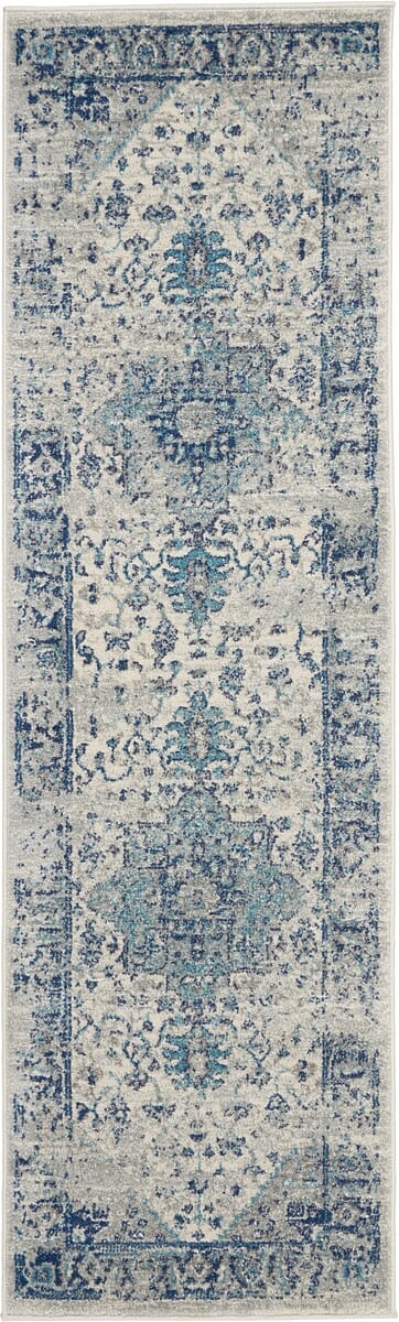 Nourison Tranquil Tra06 Ivory / Light Blue Rugs - Nourison - 99446485526