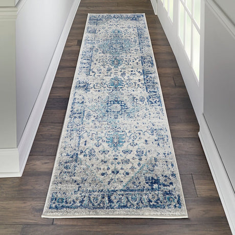 Nourison Tranquil Tra06 Ivory / Light Blue Rugs - Nourison - 99446808486