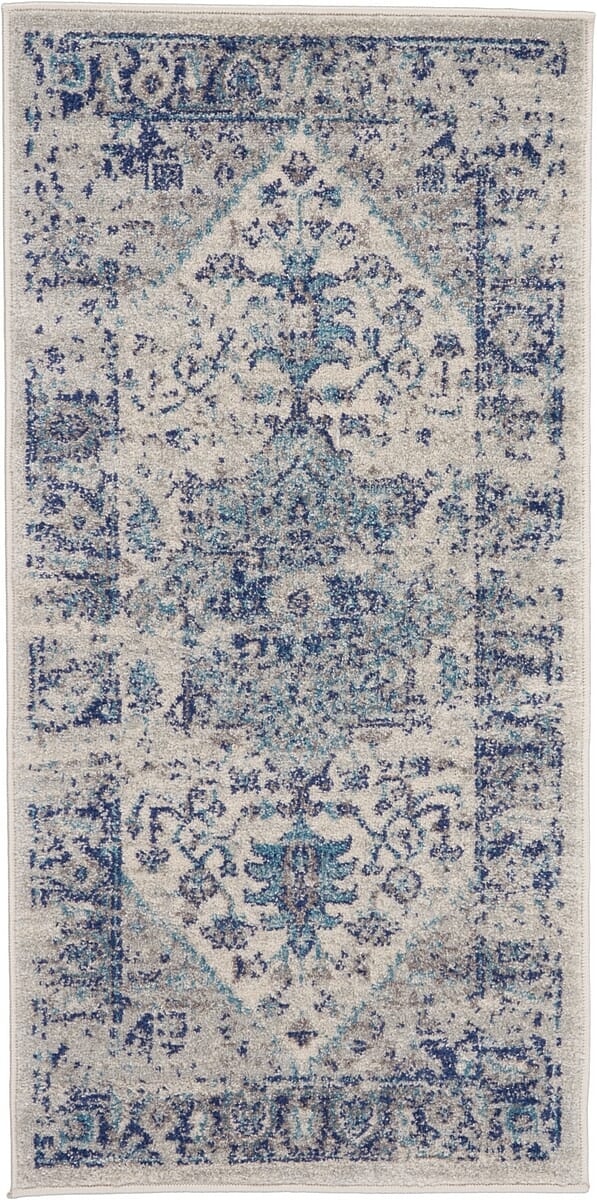 Nourison Tranquil Tra06 Ivory / Light Blue Rugs - Nourison - 99446808486