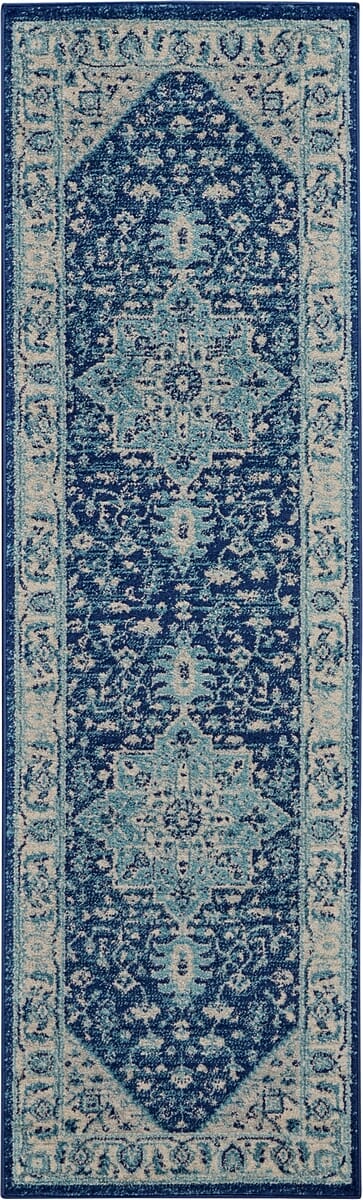 Nourison Tranquil Tra06 Ivory / Navy Rugs - Nourison - 99446485250