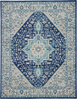 Nourison Tranquil Tra06 Ivory / Navy Rugs - Nourison - 99446485342