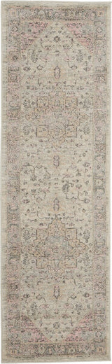 Nourison Tranquil Tra06 Ivory / Pink Rugs - Nourison - 99446485427