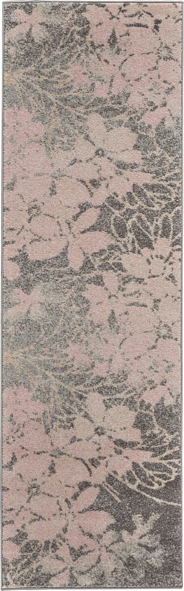 Nourison Tranquil Tra08 Grey / Pink Rugs - Nourison - 99446486196