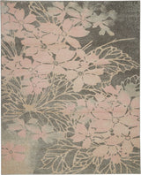 Nourison Tranquil Tra08 Grey / Pink Rugs - Nourison - 99446486257