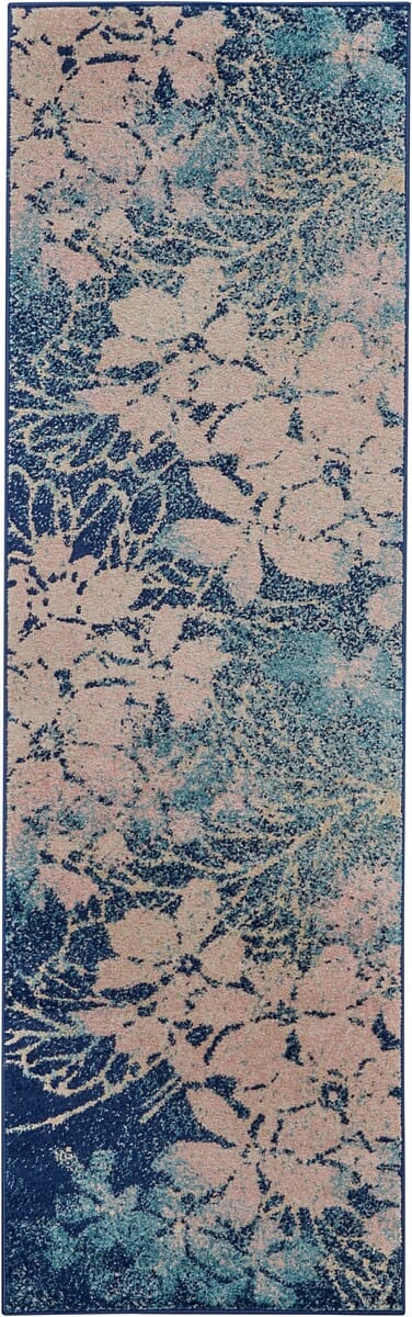 Nourison Tranquil Tra08 Navy / Pink Rugs - Nourison - 99446486288