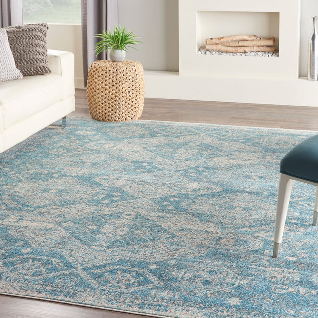 Nourison Tranquil Tra13 Lt.Blue/Ivory Rugs - Nourison - 99446816535