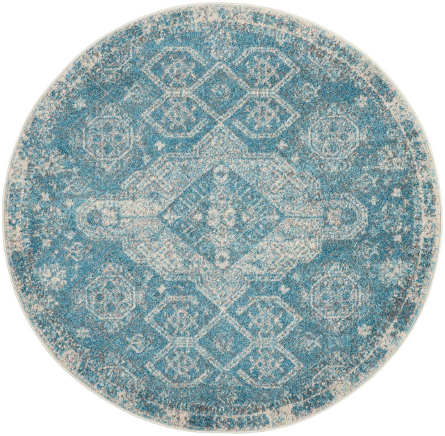 Nourison Tranquil Tra13 Lt.Blue/Ivory Rugs - Nourison - 99446816542