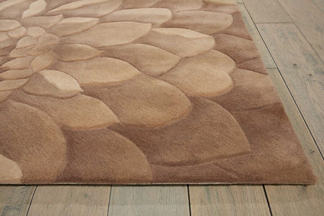 Nourison Tropics ts11 Taupe / Green Rugs - Nourison - 01748