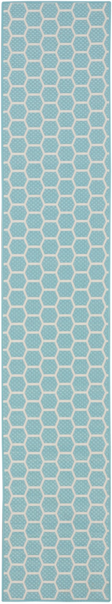 Nourison Twist Reversible Tws01 Aqua Rug - Nourison - 99446962706