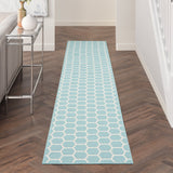 Nourison Twist Reversible Tws01 Aqua Rug - Nourison - 99446962751