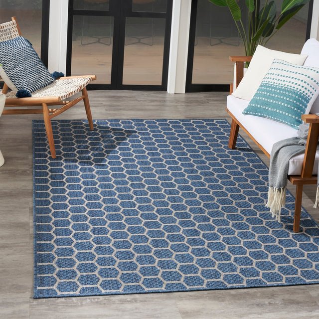 Nourison Twist Reversible Tws01 Blue Rug - Nourison - 99446962430