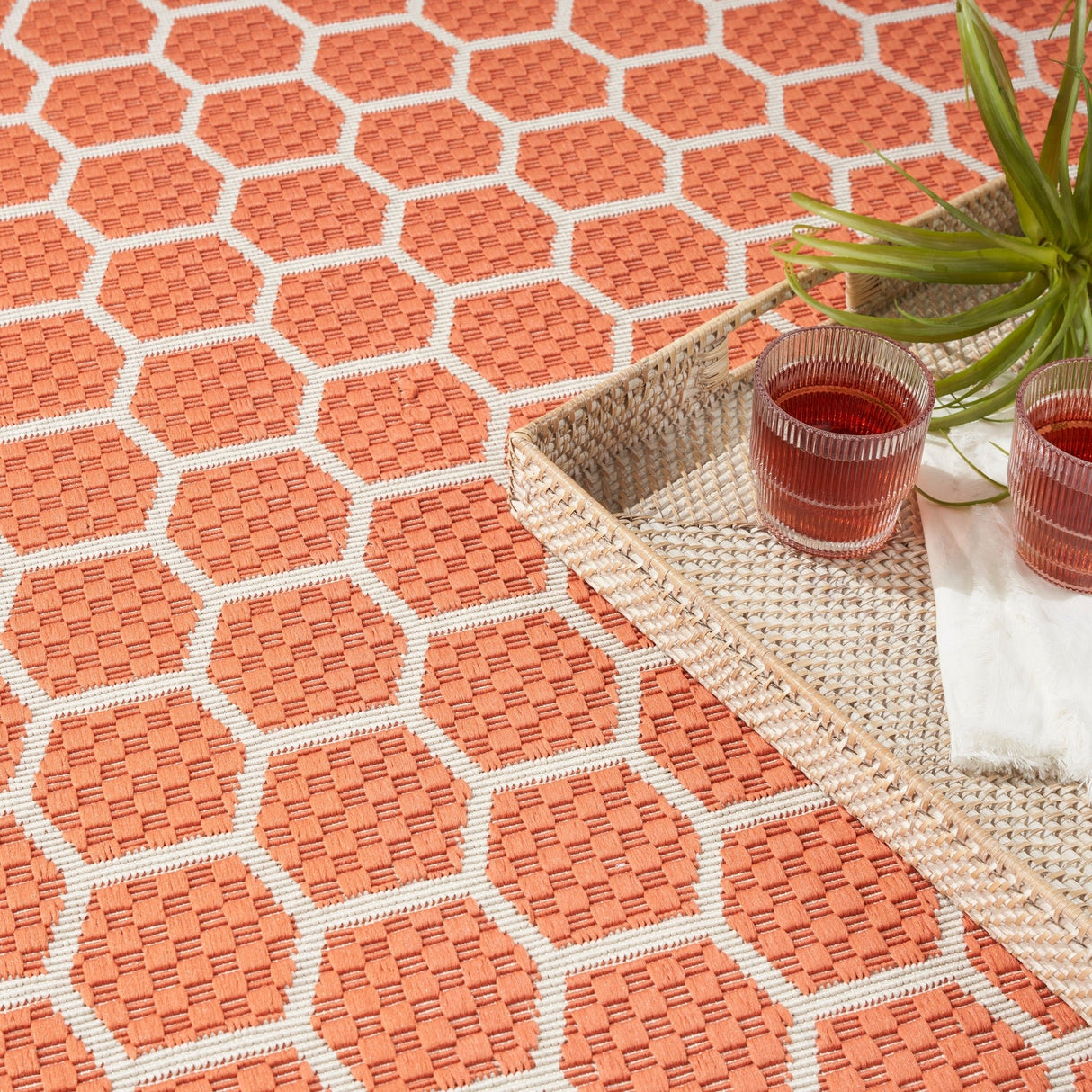 Nourison Twist Reversible Tws01 Coral Rug - Nourison - 99446962423