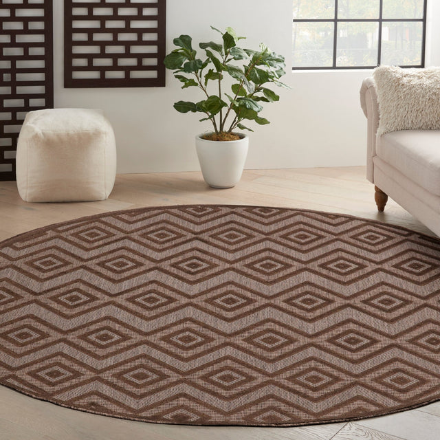 Nourison Versatile NRV01 Brown Contemporary Area Rugs - 841491115602