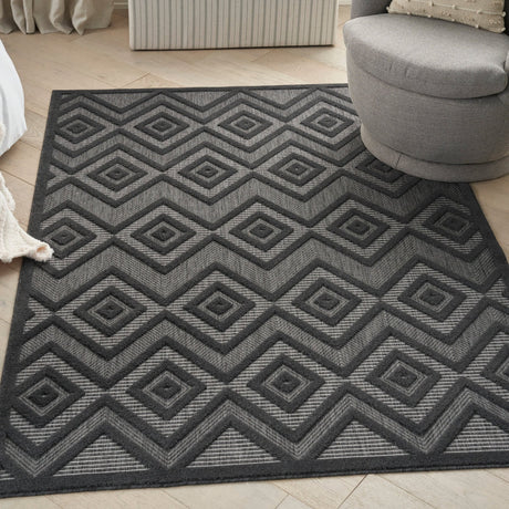 Nourison Versatile Nrv01 Charcoal/Black Rug - Nourison - 99446043498