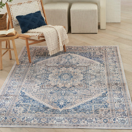 Nourison Vintage Home Vnh01 Beige Blue Rug - Nourison - 99446930682