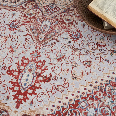 Nourison Vintage Home Vnh01 Ivory Red Rug - Nourison - 99446931559