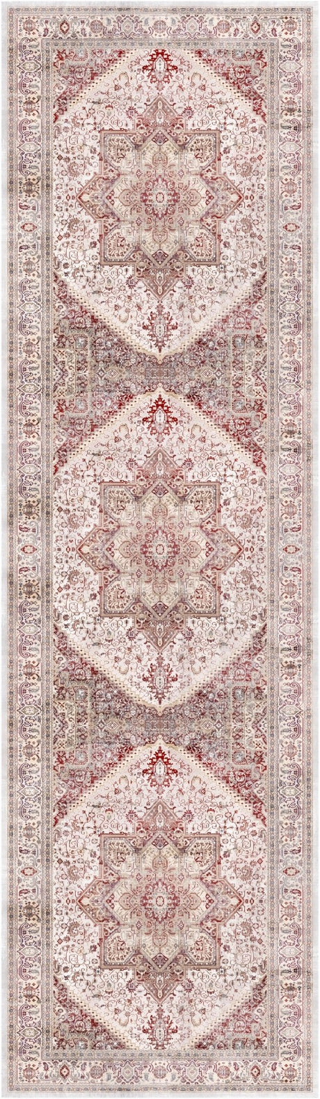 Nourison Vintage Home Vnh01 Ivory Red Rug - Nourison - 99446931559