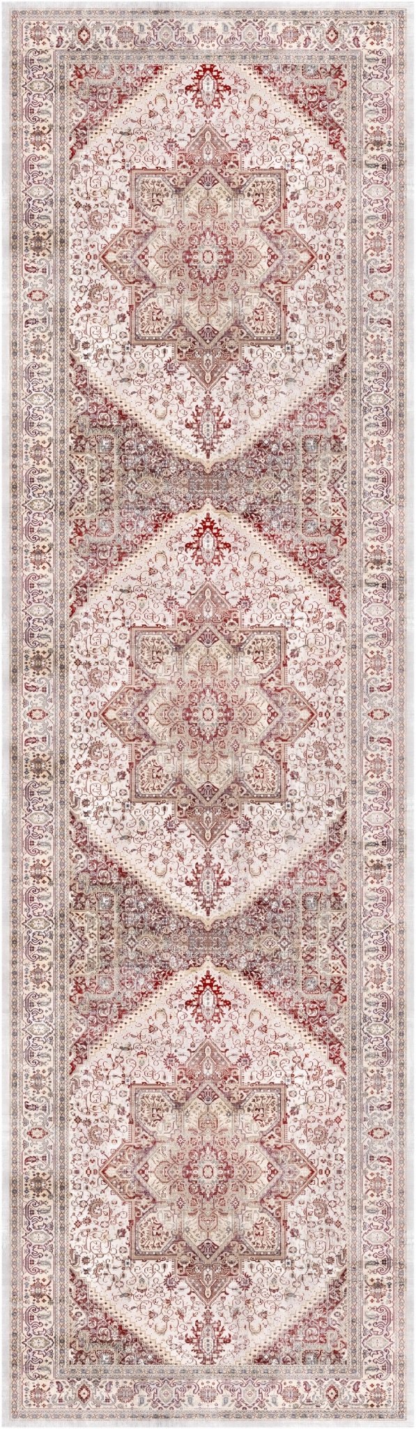 Nourison Vintage Home Vnh01 Ivory Red Rug - Nourison - 99446931559