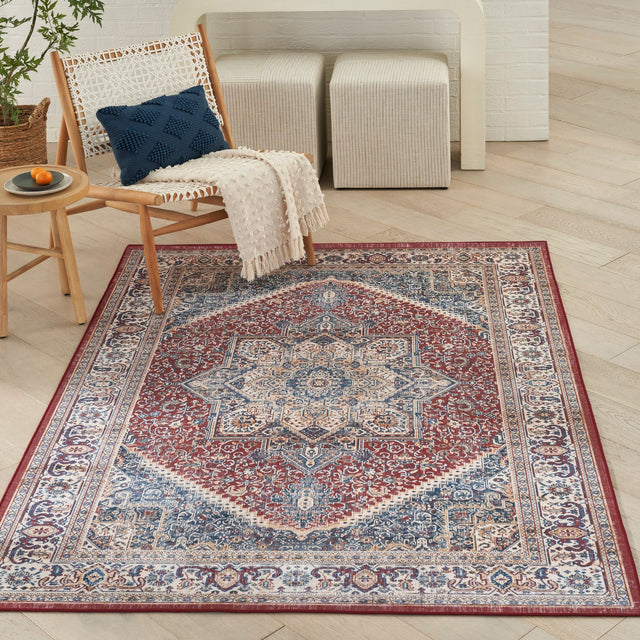 Nourison Vintage Home Vnh01 Red Blue Rug - Nourison - 99446930736