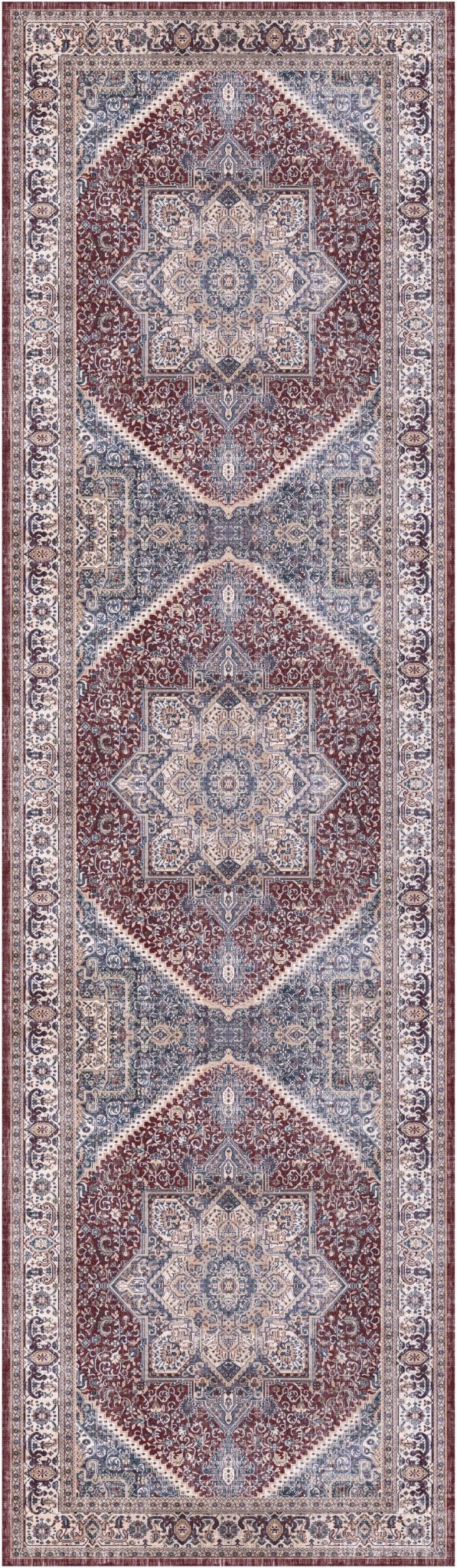 Nourison Vintage Home Vnh01 Red Blue Rug - Nourison - 99446930736