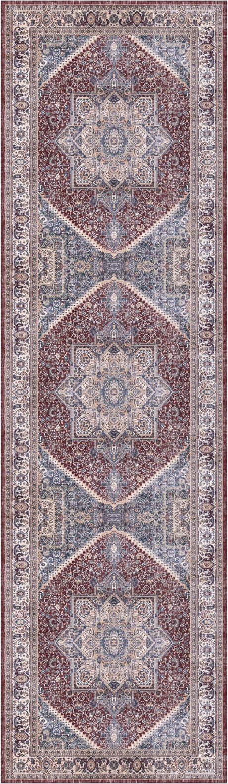 Nourison Vintage Home Vnh01 Red Blue Rug - Nourison - 99446930736