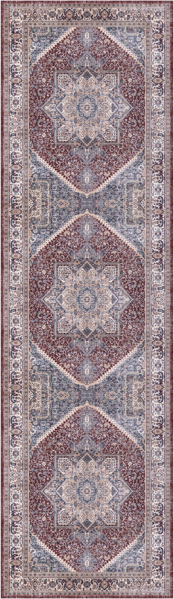 Nourison Vintage Home Vnh01 Red Blue Rug - Nourison - 99446930736