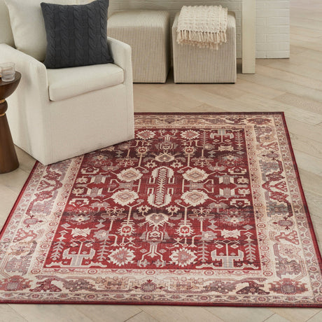 Nourison Vintage Home Vnh02 Red Rug - Nourison - 99446931887