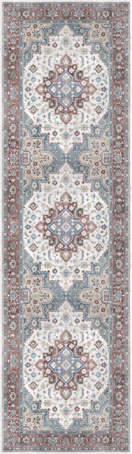 Nourison Vintage Home Vnh04 Ivory Red Rug - Nourison - 99446931726