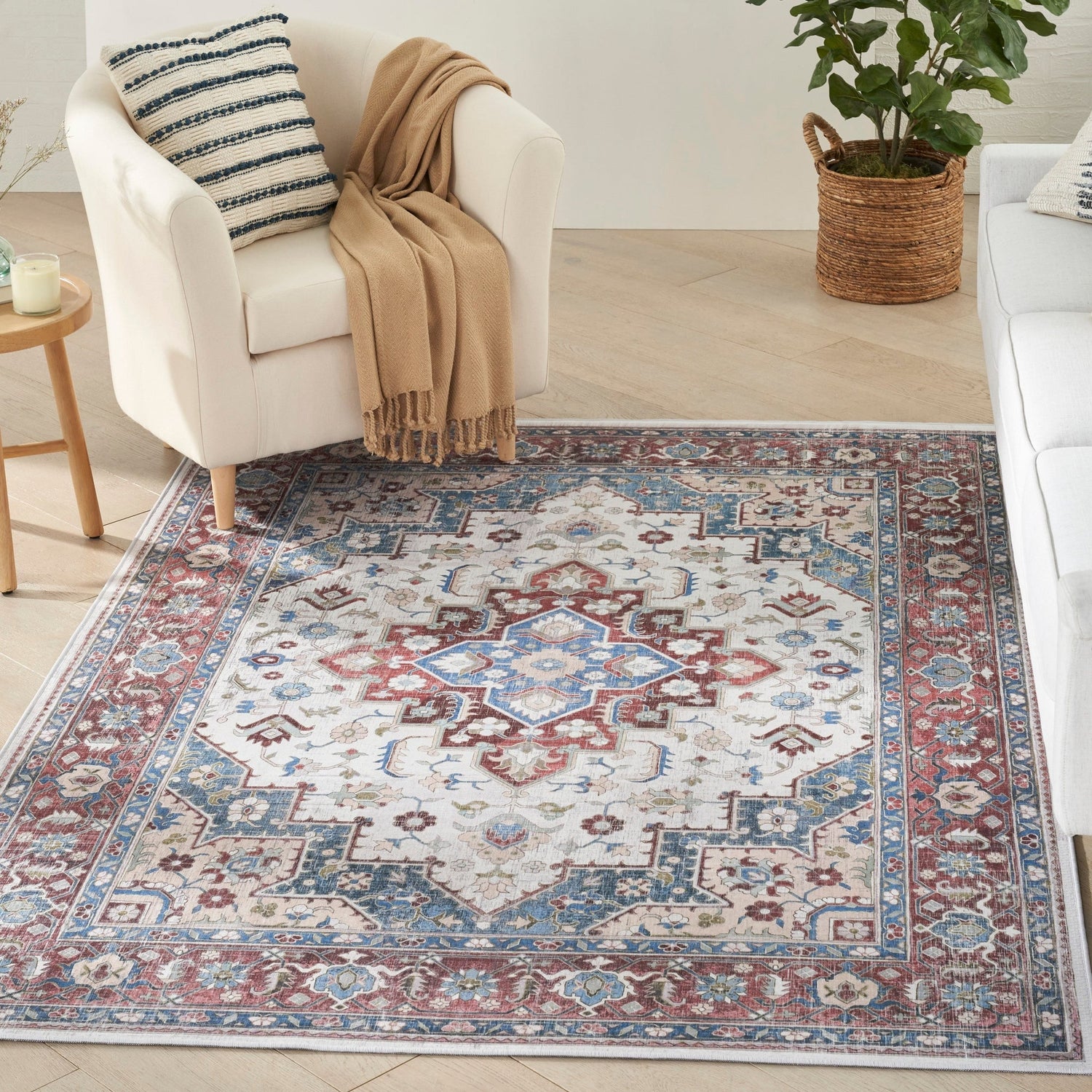 Nourison Vintage Home Vnh04 Ivory Red Rug - Nourison - 99446931733