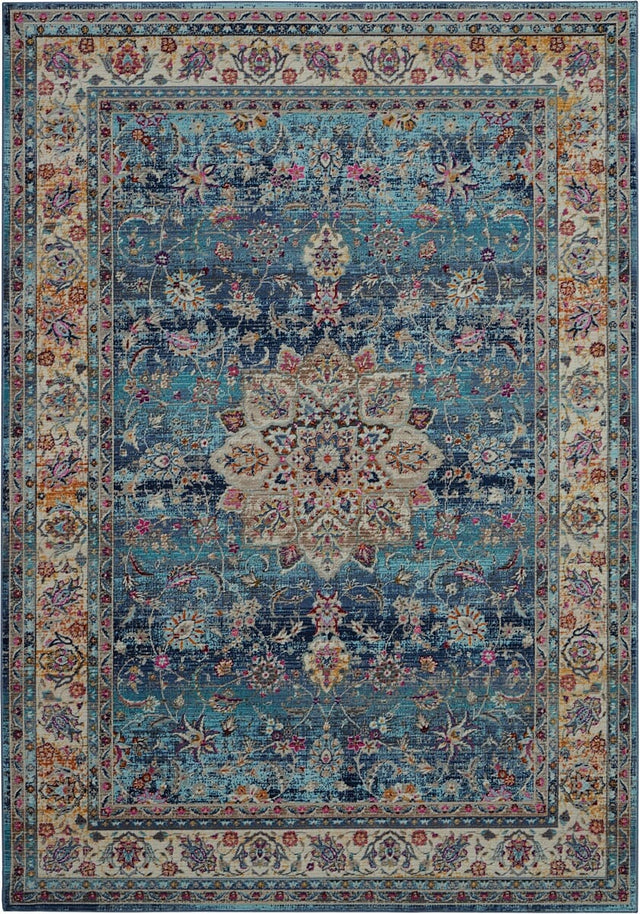 Nourison Vintage Kashan Vka01 Blue Rugs - Nourison - 99446454942