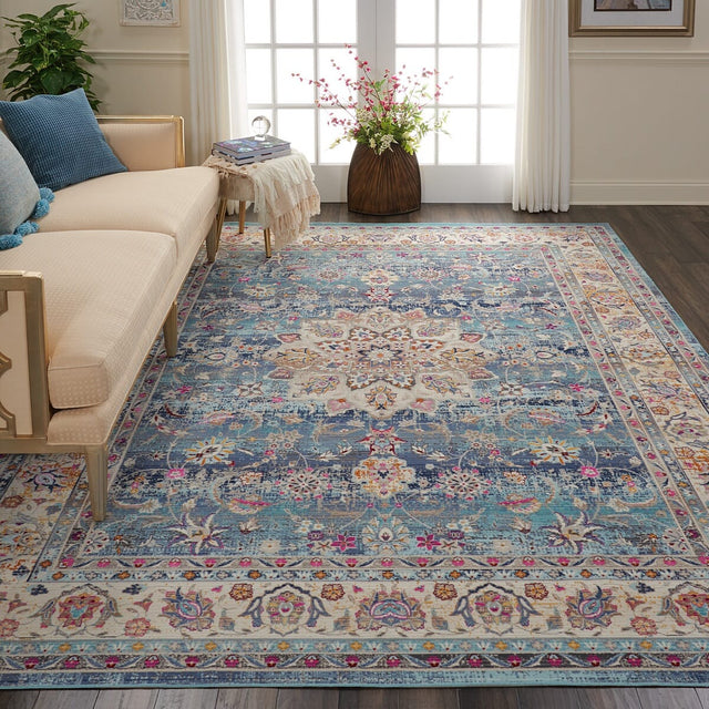 Nourison Vintage Kashan Vka01 Blue Rugs - Nourison - 99446454942