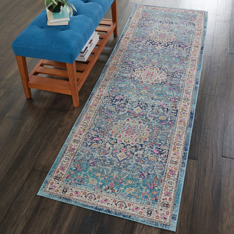 Nourison Vintage Kashan Vka01 Blue Rugs - Nourison - 99446454959