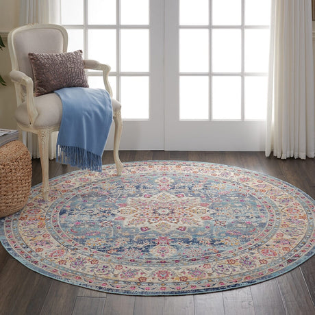 Nourison Vintage Kashan Vka01 Blue Rugs - Nourison - 99446454959