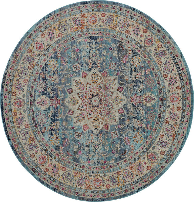 Nourison Vintage Kashan Vka01 Blue Rugs - Nourison - 99446454959