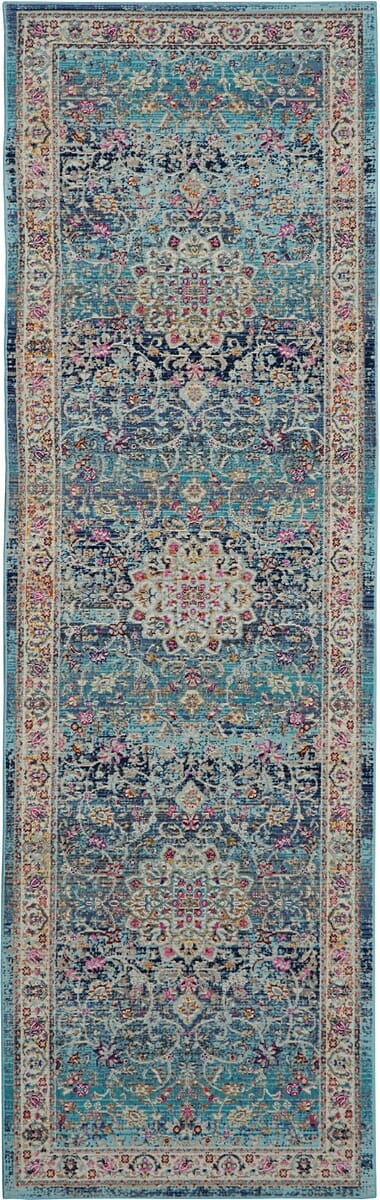 Nourison Vintage Kashan Vka01 Blue Rugs - Nourison - 99446454973