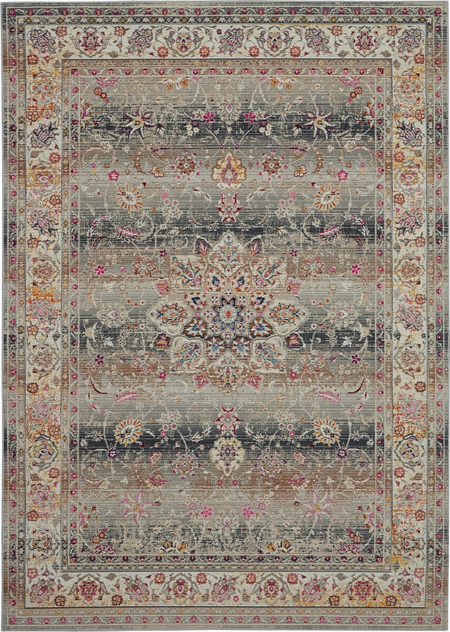 Nourison Vintage Kashan Vka01 Grey Rugs - Nourison - 99446455048