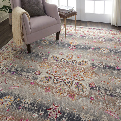 Nourison Vintage Kashan Vka01 Grey Rugs - Nourison - 99446455055