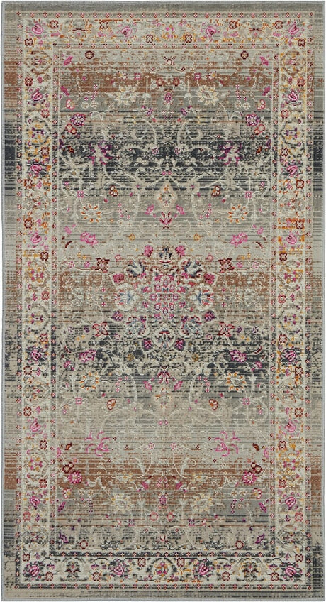 Nourison Vintage Kashan Vka01 Grey Rugs - Nourison - 99446455055