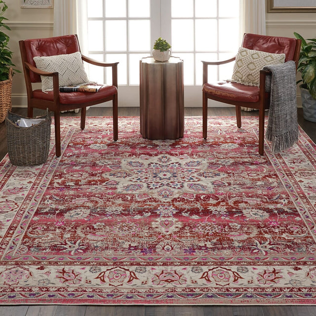 Nourison Vintage Kashan Vka01 Red Rugs - Nourison - 99446455154