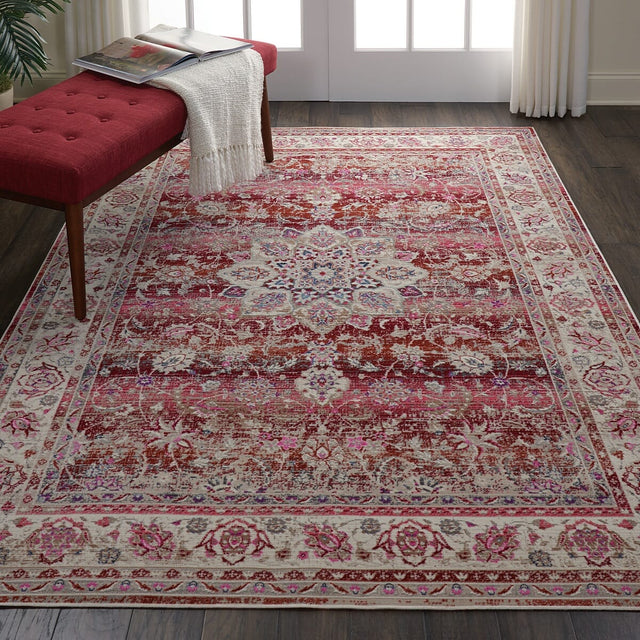 Nourison Vintage Kashan Vka01 Red Rugs - Nourison - 99446455154