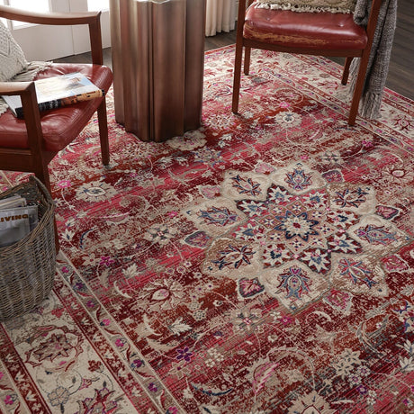 Nourison Vintage Kashan Vka01 Red Rugs - Nourison - 99446455161