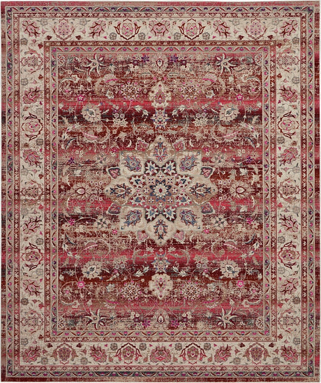 Nourison Vintage Kashan Vka01 Red Rugs - Nourison - 99446455161