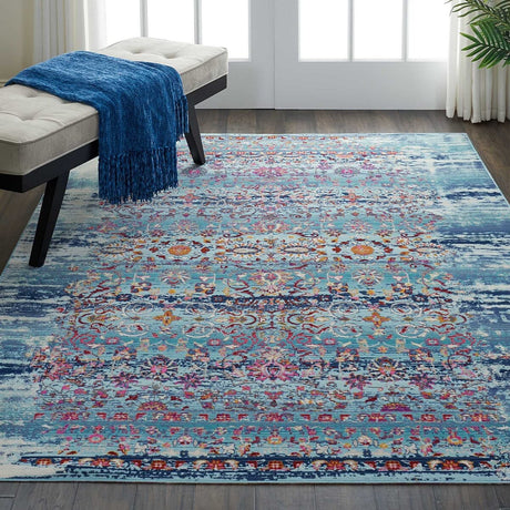 Nourison Vintage Kashan Vka02 Blue Rugs - Nourison - 99446455291