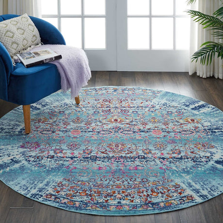 Nourison Vintage Kashan Vka02 Blue Rugs - Nourison - 99446455307